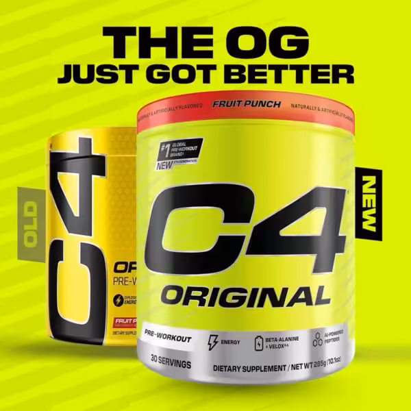 The OG Just Got Better: New 5th generation C4 Original pre-workout with AI-powered peptides