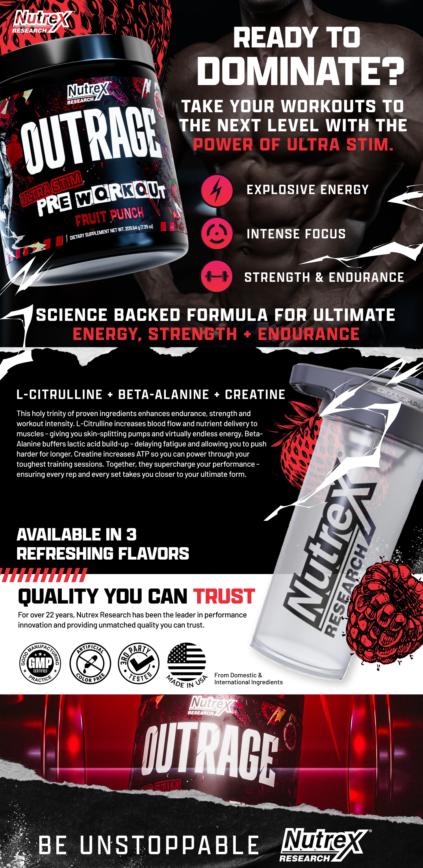 Nutrex Research Outrage Pre-Workout 26 Nutrex Research Outrage Pre-Workout