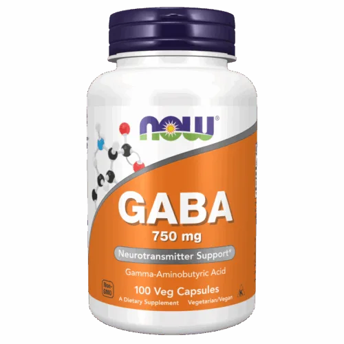 Now Foods GABA 750 mg, 100 CAPS