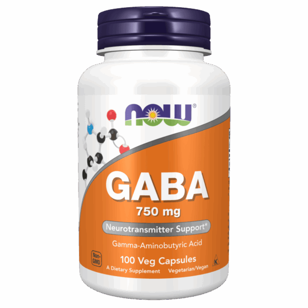 Now Foods GABA 750 mg, 100 CAPS