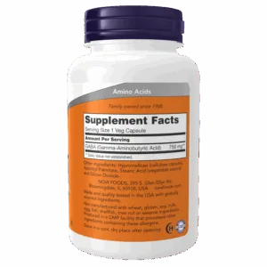 Now Foods GABA 750 mg, 100 CAPS