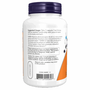 Now Foods GABA 750 mg, 100 CAPS