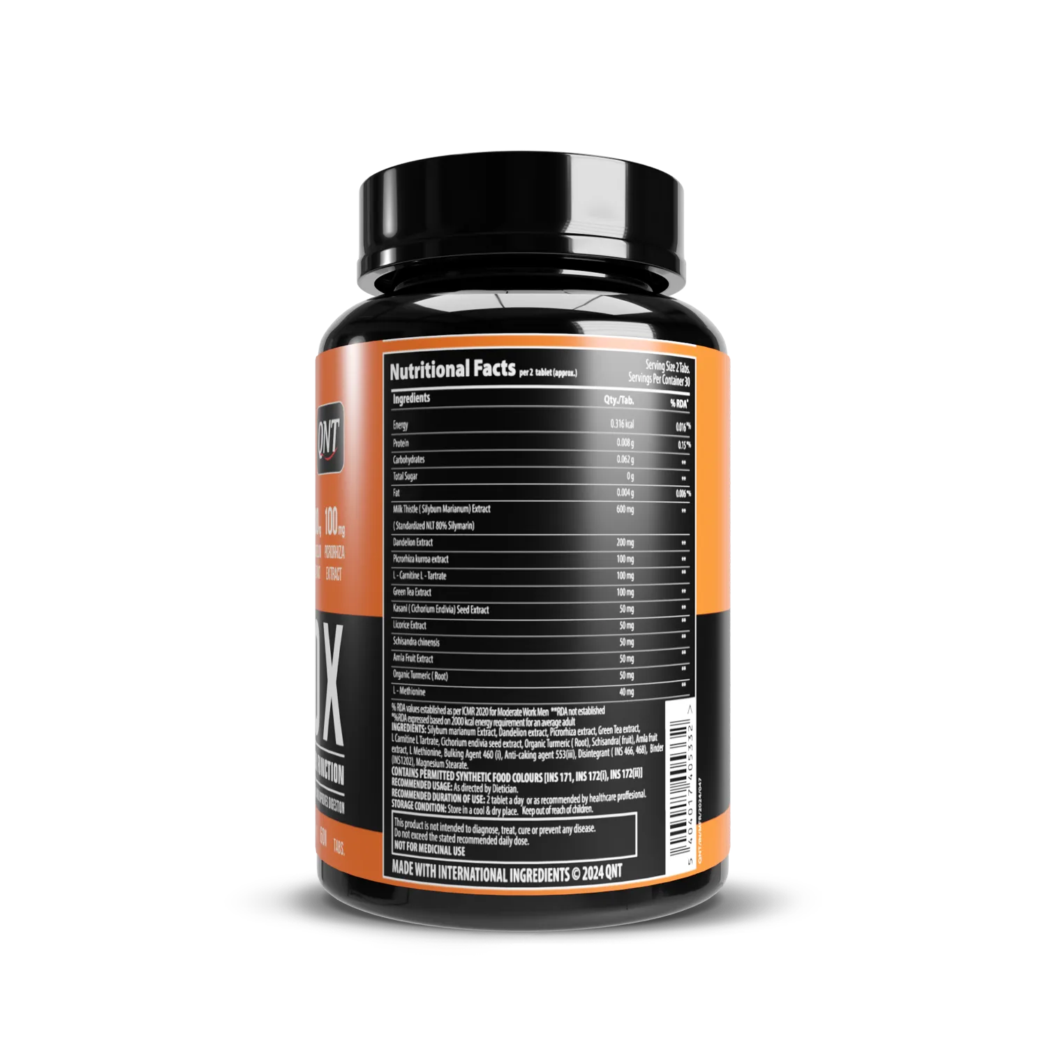 QNT Detox, Milk Thistle, Dandelion Extract, Supports Liver Health  (60 Tablets) - Image 2