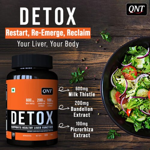 QNT Detox, Milk Thistle, Dandelion Extract, Supports Liver Health  (60 Tablets) - Image 6