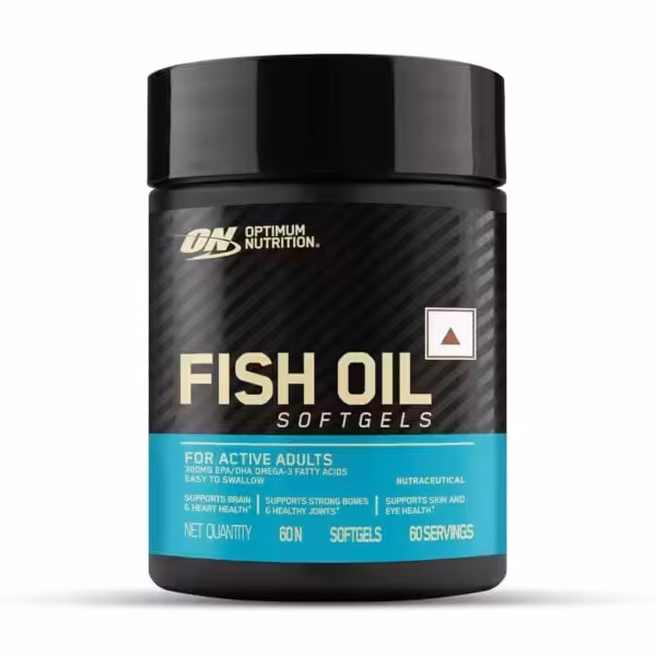 Optimum Nutrition Fish Oil Softgels, 300mg EPA/DHA Omega-3 Fatty Acids, 60 Softgels