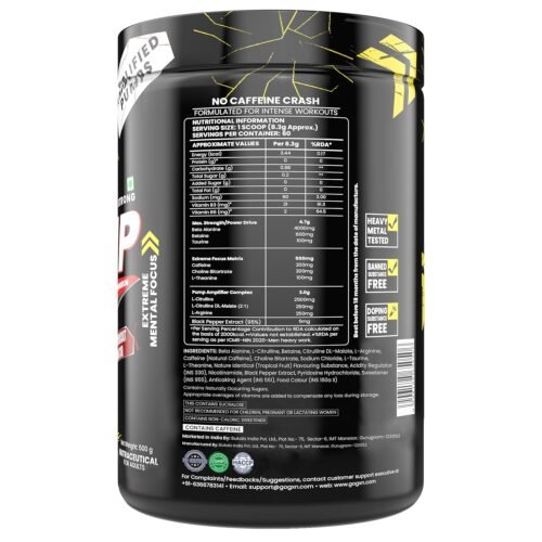 GXN N.O. Pump Preworkout, 500g - Image 2