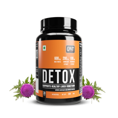 QNT Detox, Milk Thistle, Dandelion Extract, Supports Liver Health  (60 Tablets)