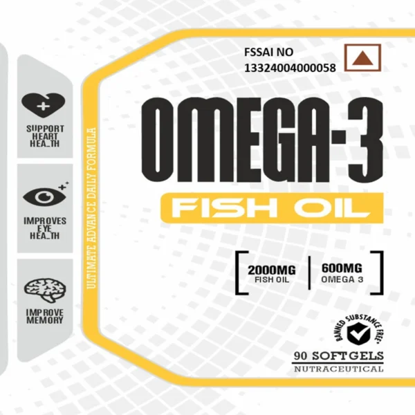 Immortal Omega-3 2000mg Fish Oil 90 Softgels
