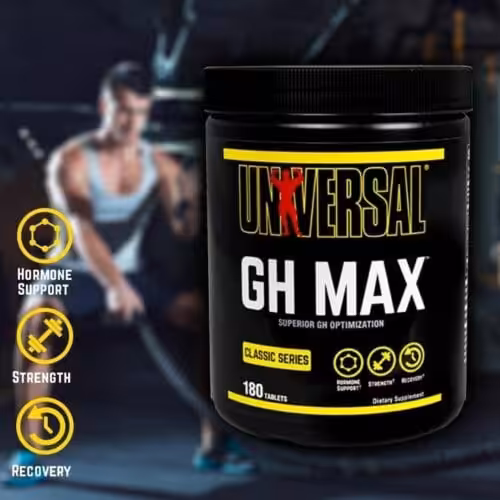 Universal GH Max Superior GH Optimization dietary supplement, 180 tablets, for hormone support, strength, and recovery