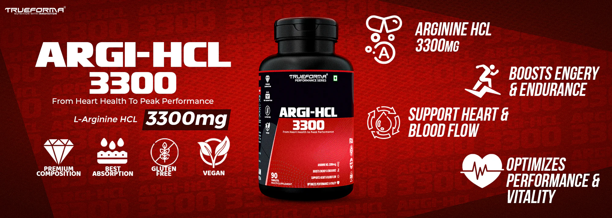 Trueforma Argi – HCL 3300 90 Tablets