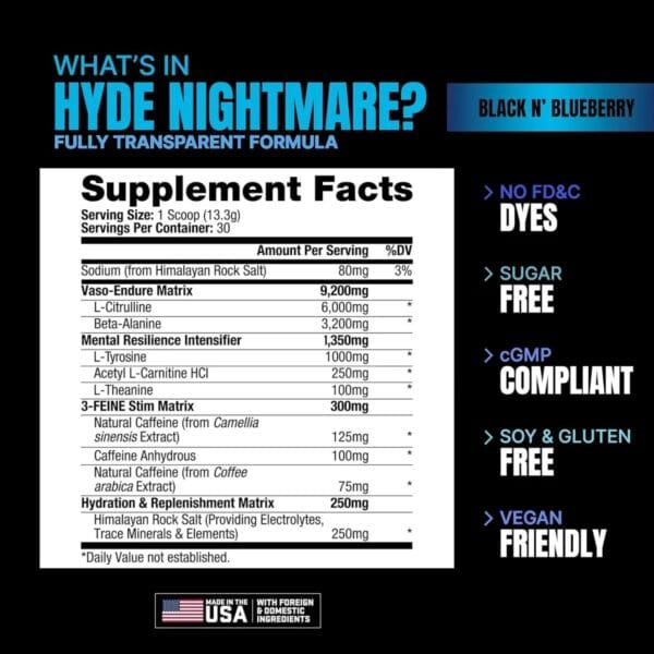 ProSupps Hyde Nightmare Pre Workout 396g - 30 servings