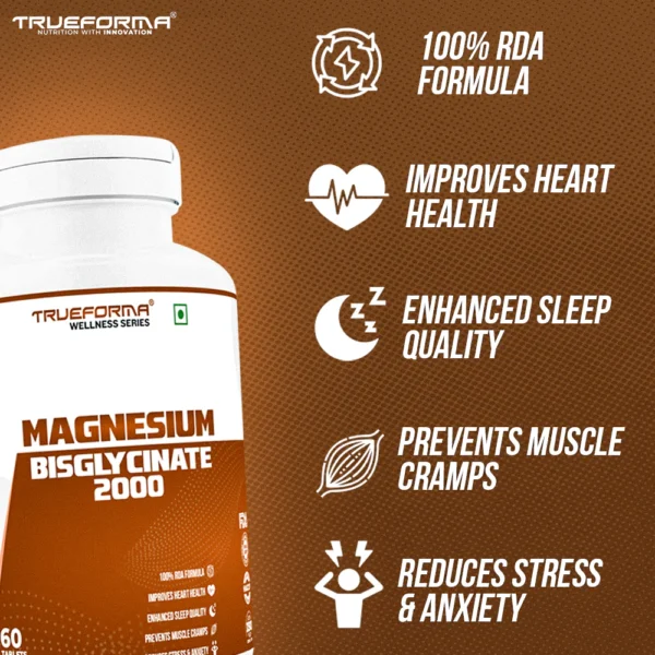 Trueforma Magnesium Bisglycinate 2000 | 60 Tablets