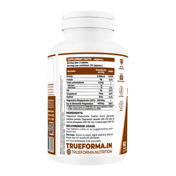 Trueforma Magnesium Bisglycinate 2000 | 60 Tablets