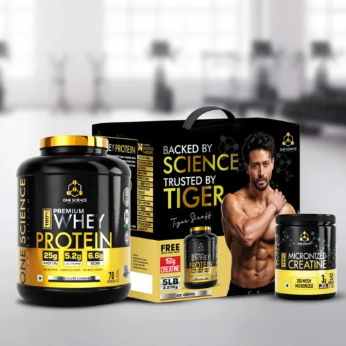 Tiger combo pack - 100% premium whey protein 5 lb + free creatine 50 sv