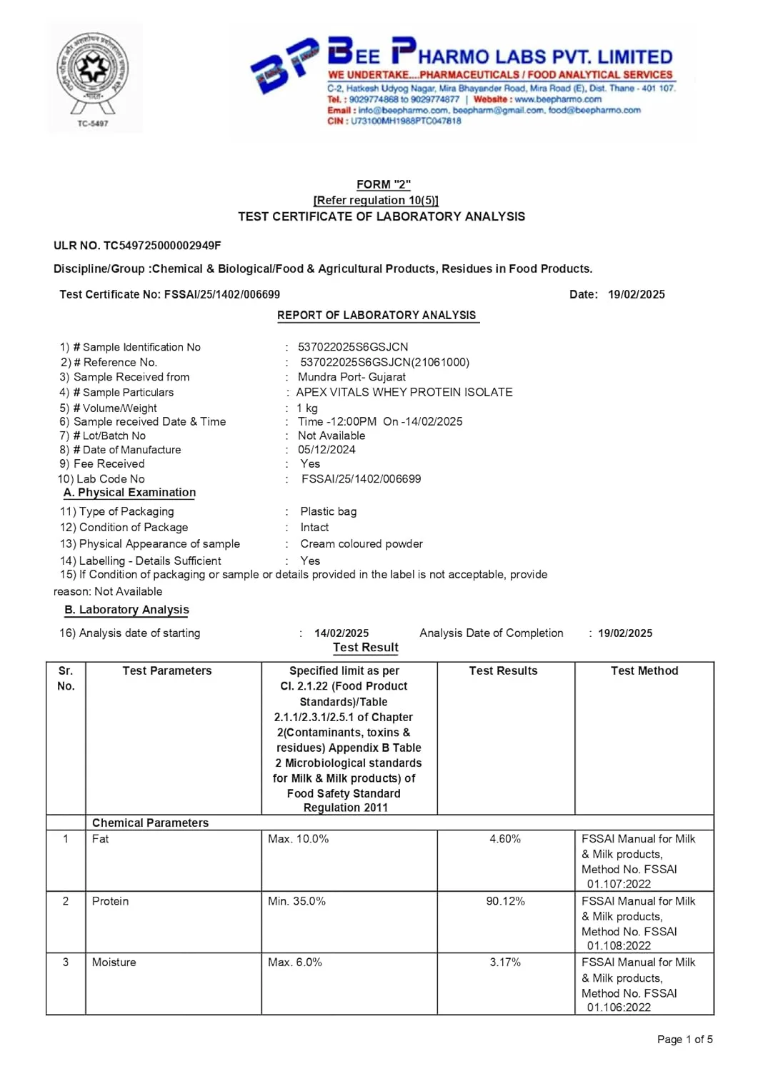 Apex Vitals 2 Whey Protein Isolate 4 Lbs - Image 10