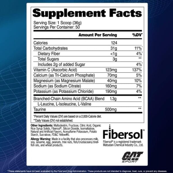 Gat Sport Carbotein High-Performance Glycogen Loader, 50 Servings
