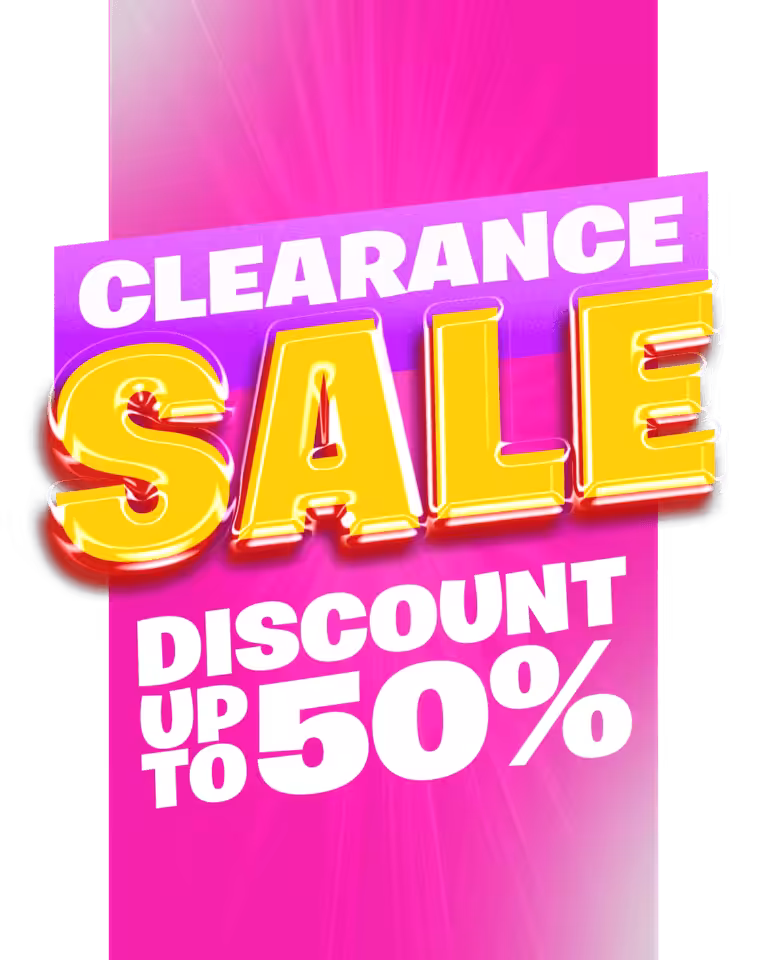 Clearance Sale: Discount up to 50%