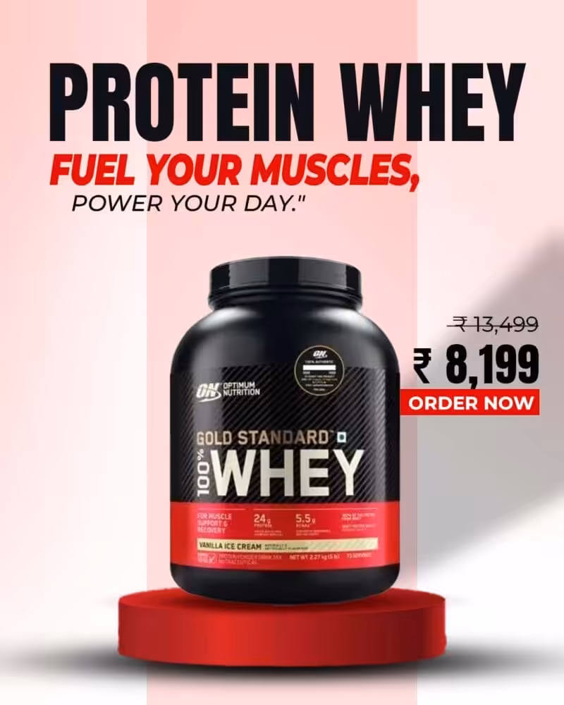 Optimum Nutrition Gold Standard 100% Whey, Vanilla Ice Cream, 2.27kg. Sale price ₹8,199. Order now