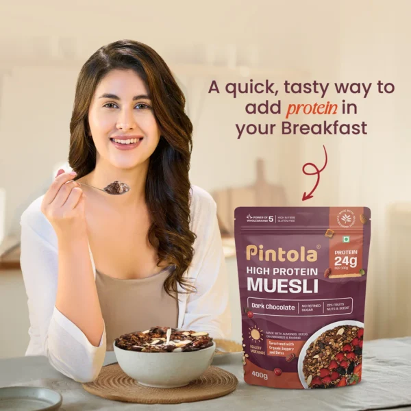 Pintola High Protein Dark Chocolate & Cranberry Muesli