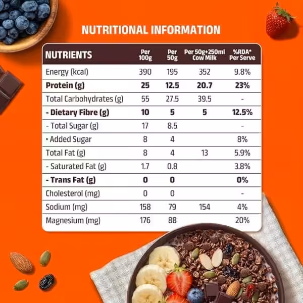 Pintola High Protein Dark Chocolate & Cranberry Muesli - Image 2