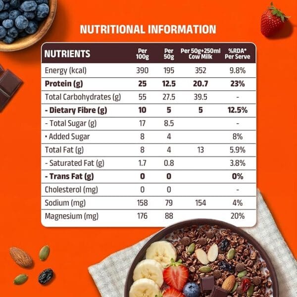 Pintola High Protein Dark Chocolate & Cranberry Muesli - Image 2