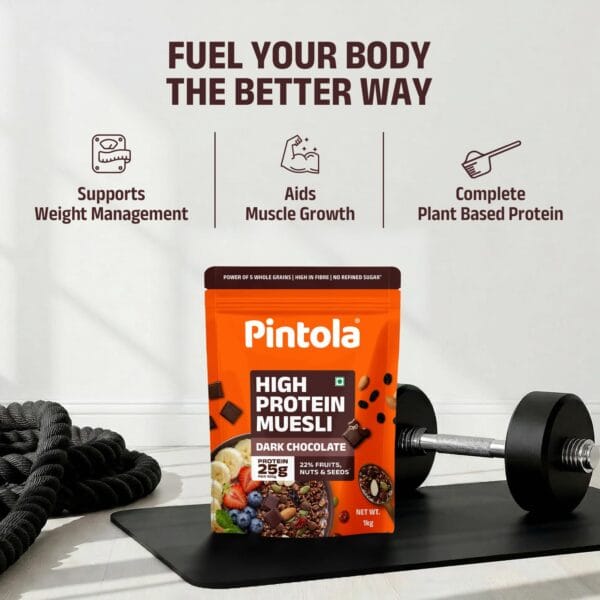 Pintola High Protein Dark Chocolate & Cranberry Muesli - Image 7