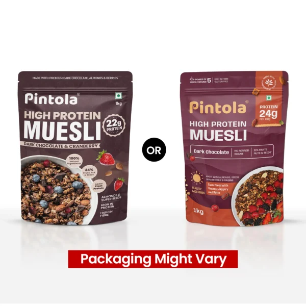 Pintola High Protein Dark Chocolate & Cranberry Muesli