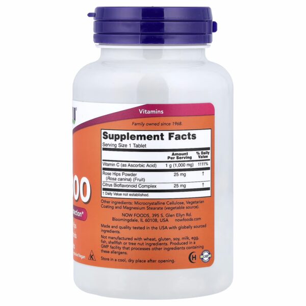 NOW Foods C-1000 with Rose Hips & Bioflavonoids 100 Tablets