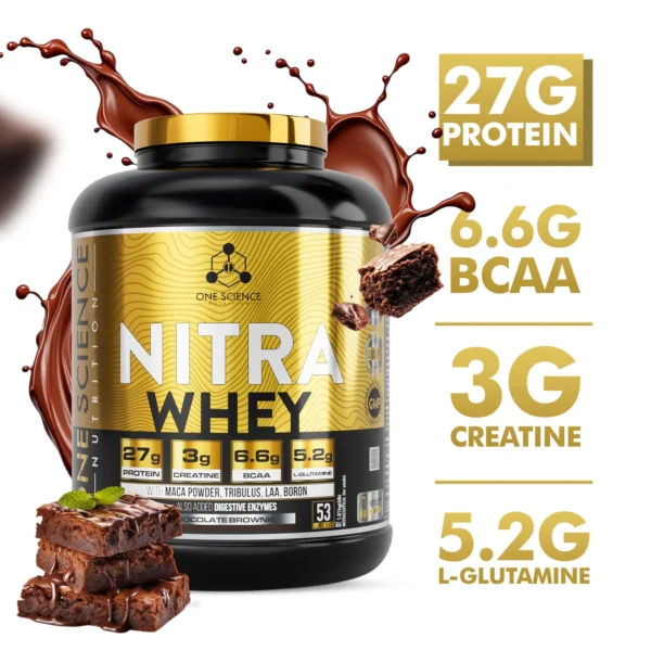One Science Nutrition Nitra Whey + Free Daily Multivitamins 60 Caps - 1.81 Kg (3.9 Lb)