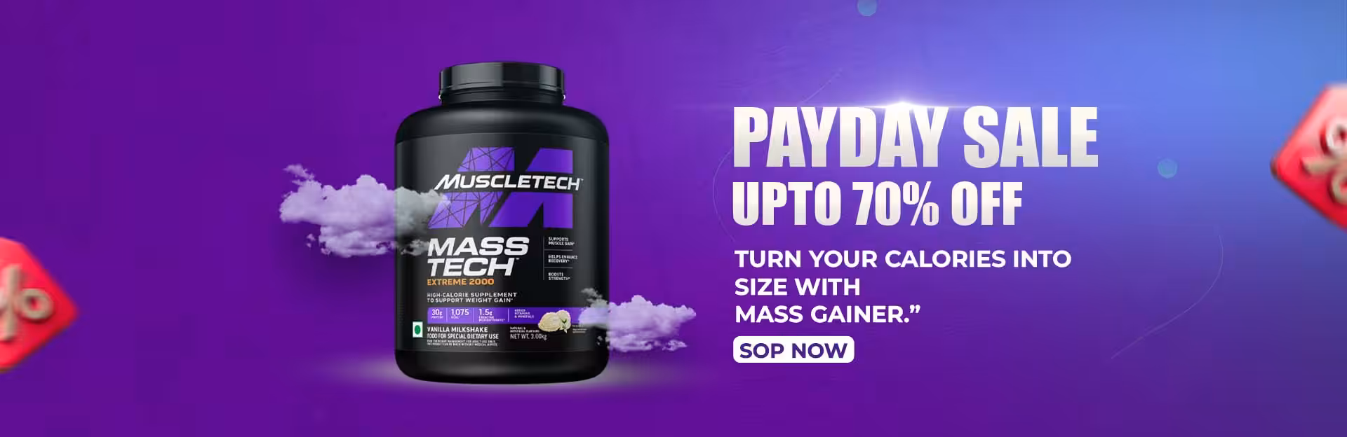 Payday sale: up to 70% off MuscleTech Mass Tech Extreme 2000. Shop now