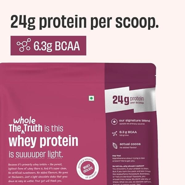 The Whole Truth Whey Protein Isolate Unflavored |1 kg