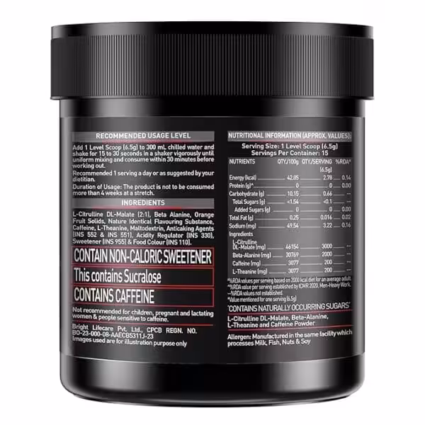 MuscleBlaze PRE Workout 200 Xtreme, 100 g – 15 Servings - product image