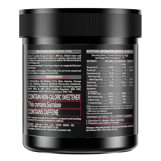 MuscleBlaze PRE Workout 200 Xtreme, 100 g – 15 Servings - product image