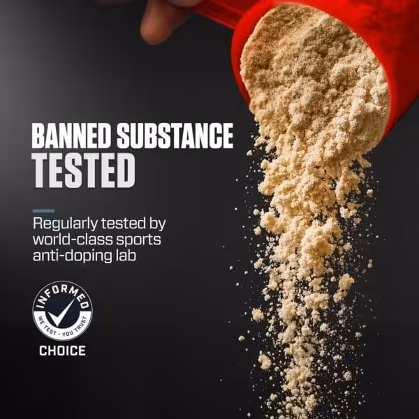 Banned Substance Tested. Regularly tested by world-class sports anti-doping lab. Informed Choice logo