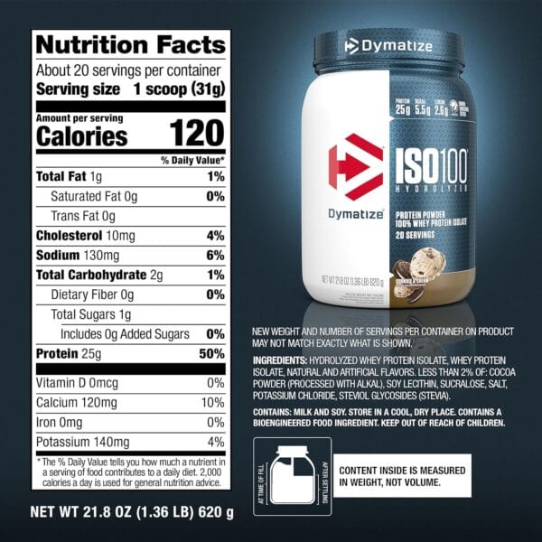 Dymatize ISO 100 Hydrolyzed Whey Protein 650g