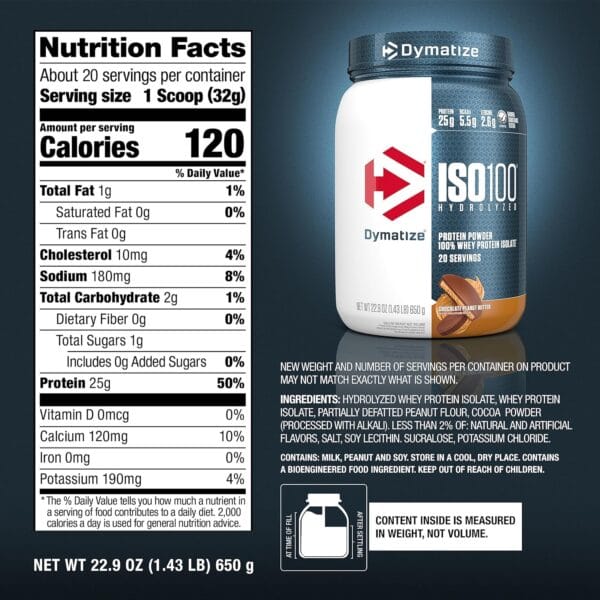 Dymatize ISO 100 Hydrolyzed Whey Protein 650g