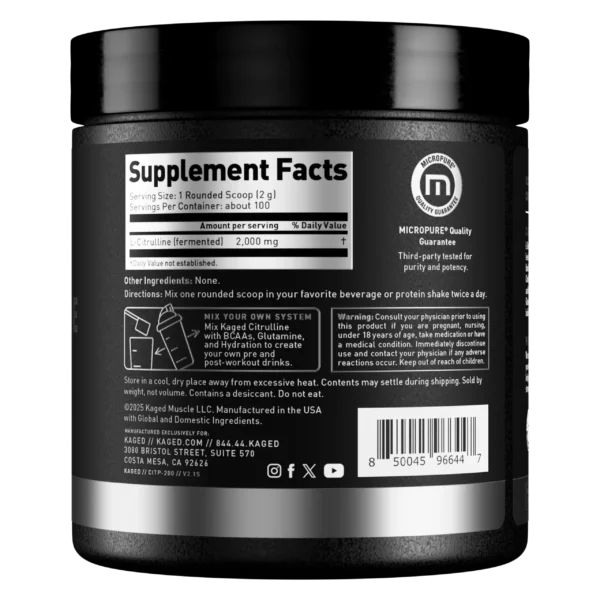 Kaged L-Citrulline - Nitric Oxide Booster - 200g