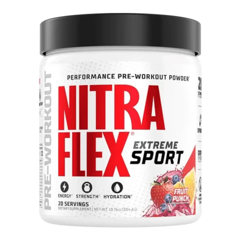 Nitraflex Extreme Sport Performance Pre-Workout Powder, Fruit Punch flavor, 20 servings