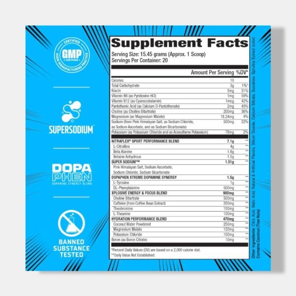 GAT Sport Nitra Flex Extreme Pre-Workout Powder – 20 Servings