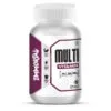 The image displays a white bottle of Immortal Multi Vitamin nutraceutical supplements, prominently featuring claims for better health, enhanced energy, and immune boost, alongside ingredient information including Magnesium, Vitamin D3, and Zinc, with 90 tablets per bottle.
