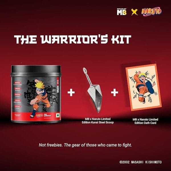 MuscleBlaze X Naruto Pre Workout WrathX Powder (Rage Orange, 540g) | With L-Citrulline DL-Malate, NitroBlaze & Beta Alanine