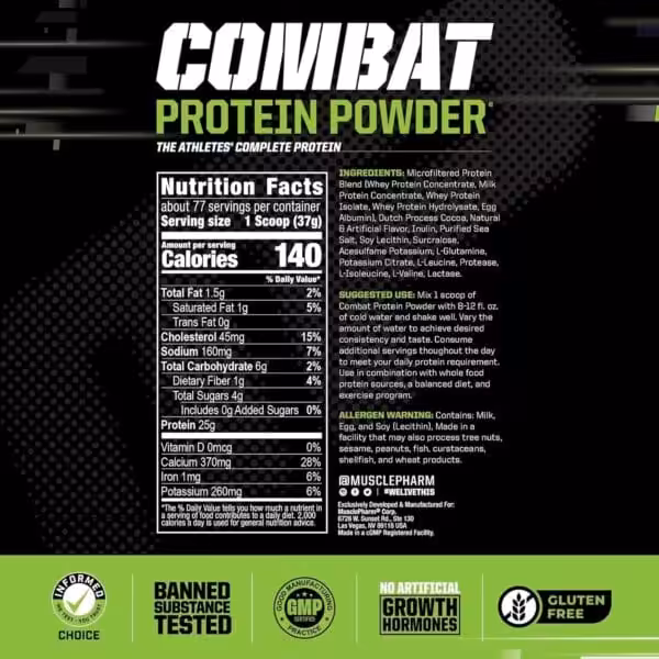 MusclePharm (MP) Combat Whey Protein - Image 6