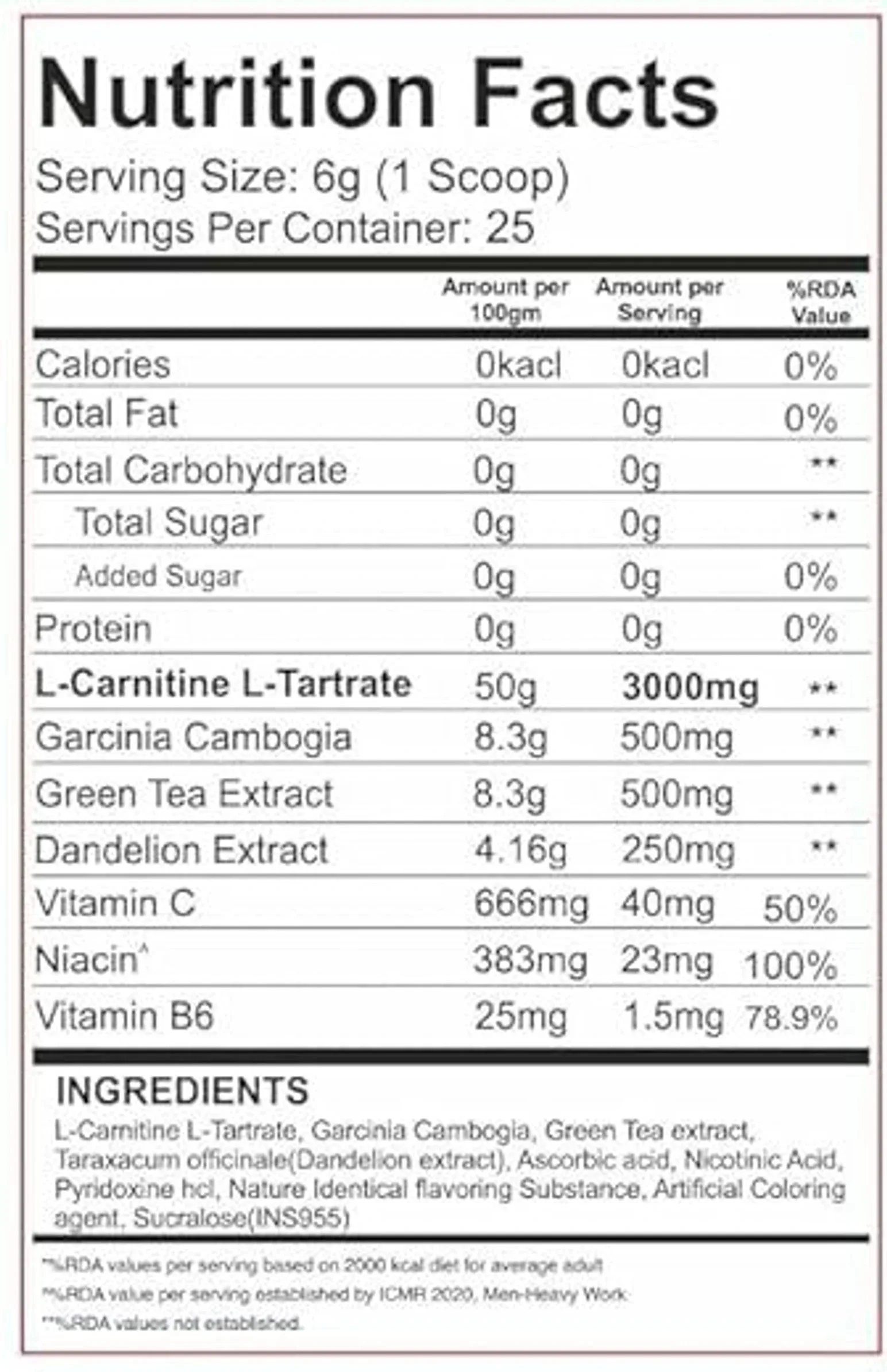 REDSKULL CARNIVOX 3000MG L CARNITINE - Image 2