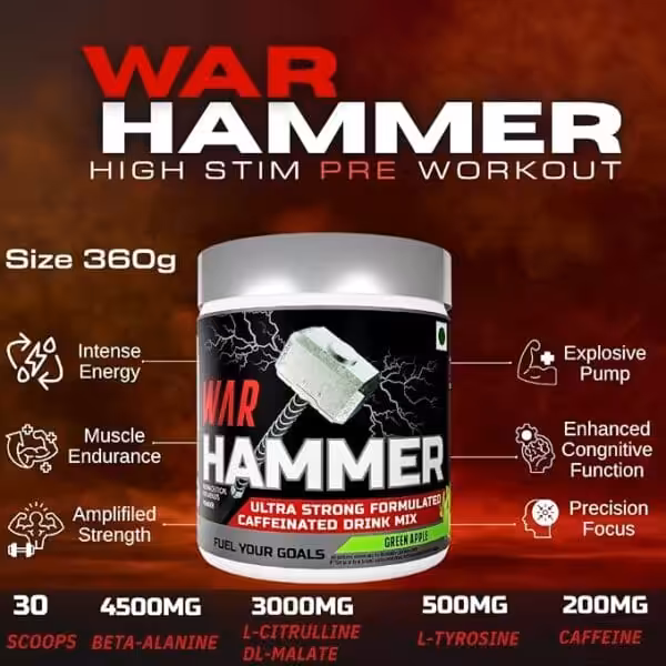 International Protein War Hammer Pre Workout 30 servings - Image 6
