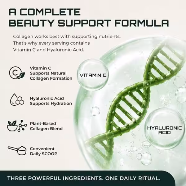 Trueforma® Veg Collagen with Type I & Type III With Vitamin C & Hyaluronic Acid | 30 Servings - Image 4