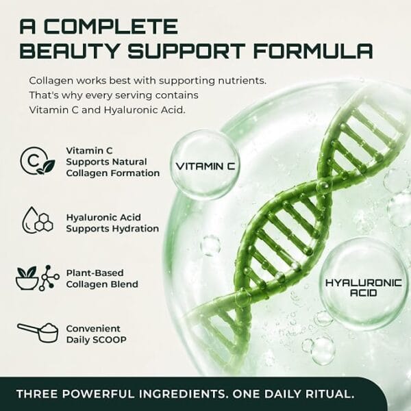 Trueforma® Veg Collagen with Type I & Type III With Vitamin C & Hyaluronic Acid | 30 Servings - Image 4