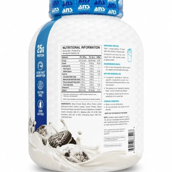 ANS Performance N-ISO Hydrolyzed Whey Protein Isolate - Image 3