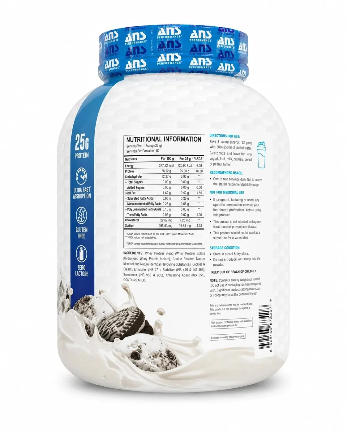 ANS Performance N-ISO Hydrolyzed Whey Protein Isolate - Image 3