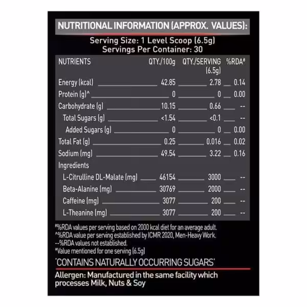 MuscleBlaze PRE Workout 200 Xtreme - Image 2