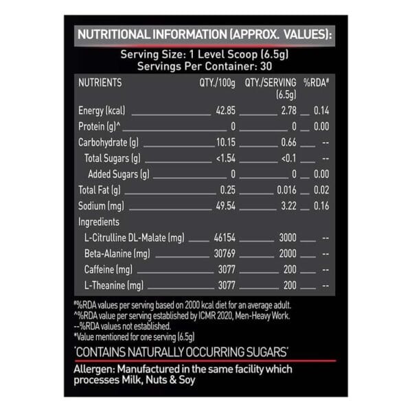 MuscleBlaze PRE Workout 200 Xtreme - Image 2